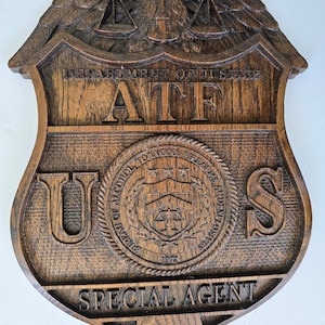 alcohol tobacco firearms wooden plaques Plaque Our Bureau of Alcohol Police, Fire, and Military Signs