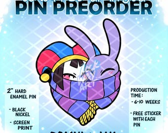 PREVENTA - Broche para bufanda Pomni+Jax