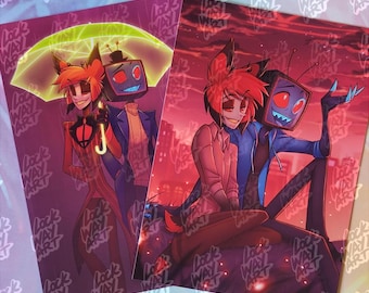 ハズビン・ホテル：アラスターとヴォックスのプリント 11x17 - Etsy 日本