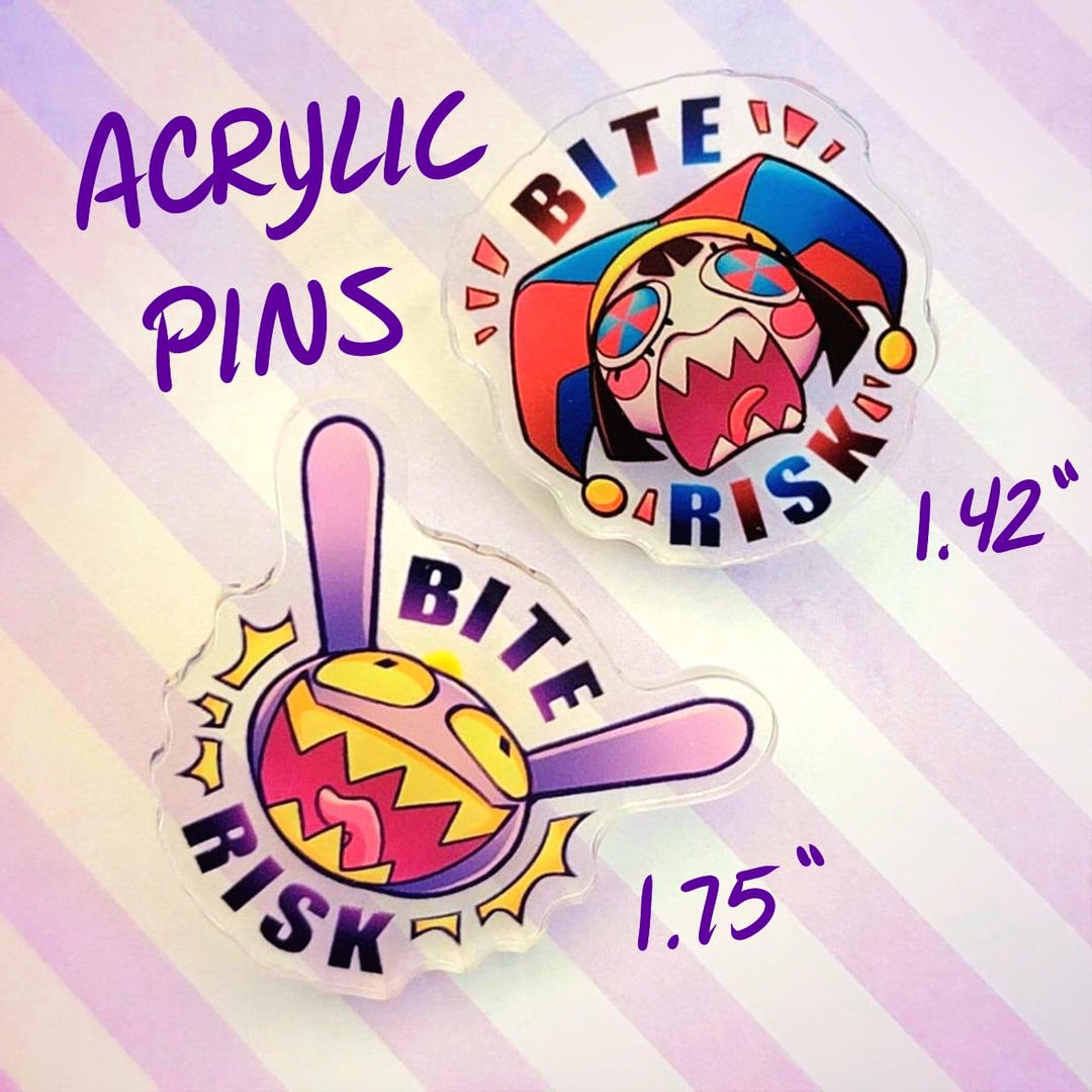 Bite Risk Pomni & Jax Acrylic Pins - Etsy