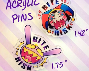 Bite Risk Pomni & Jax Acrylic Pins