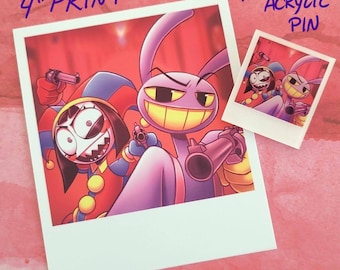 Team Bad Guys - Polaroid Print & Acrylic Pin