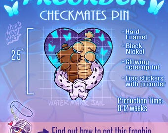 FÖRBESTÄLLNING - Schackmatt Emaljnål