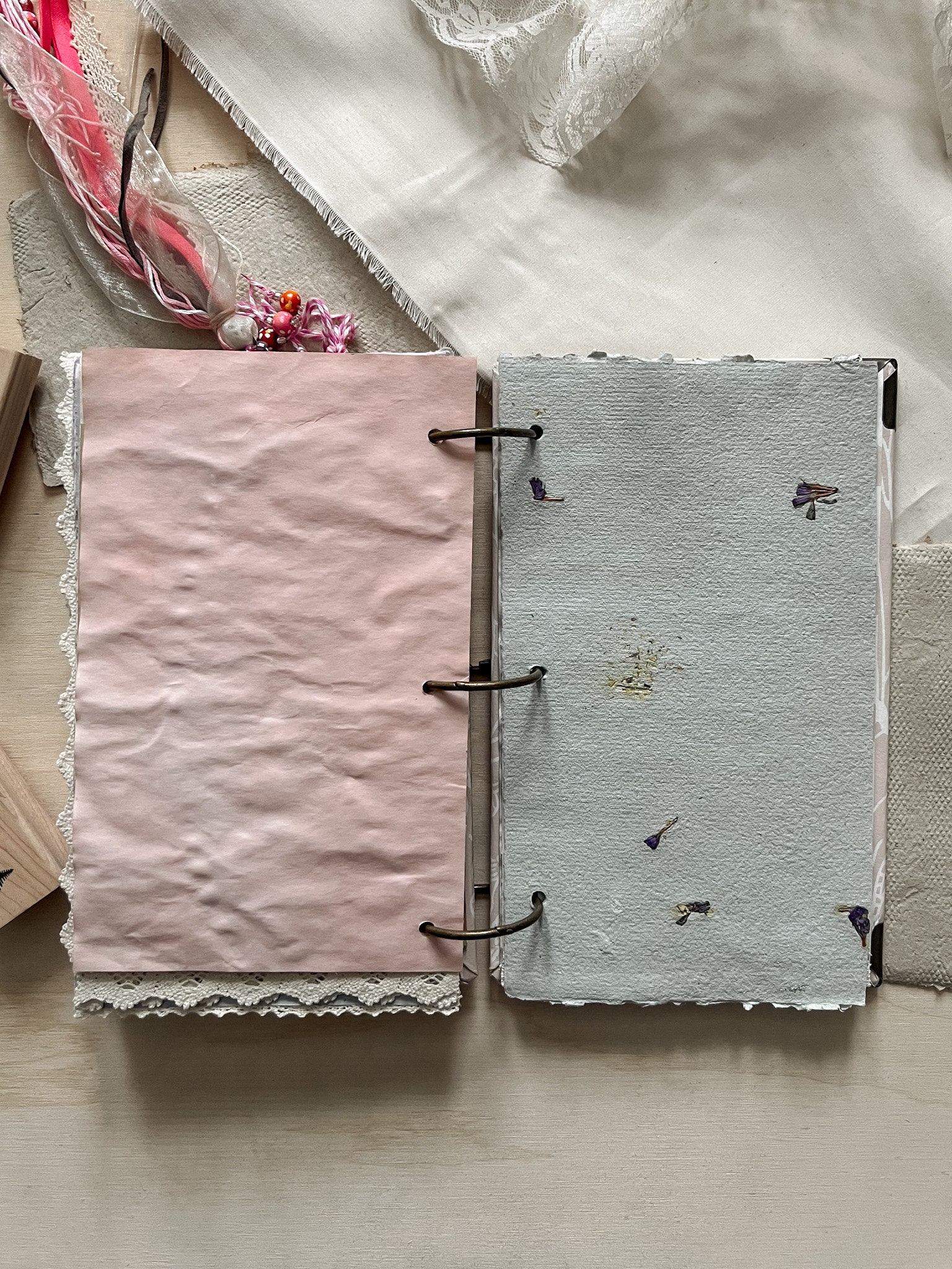 Ring Bound Floral Bohemain Junk Journal Glue Book Diary Etsy