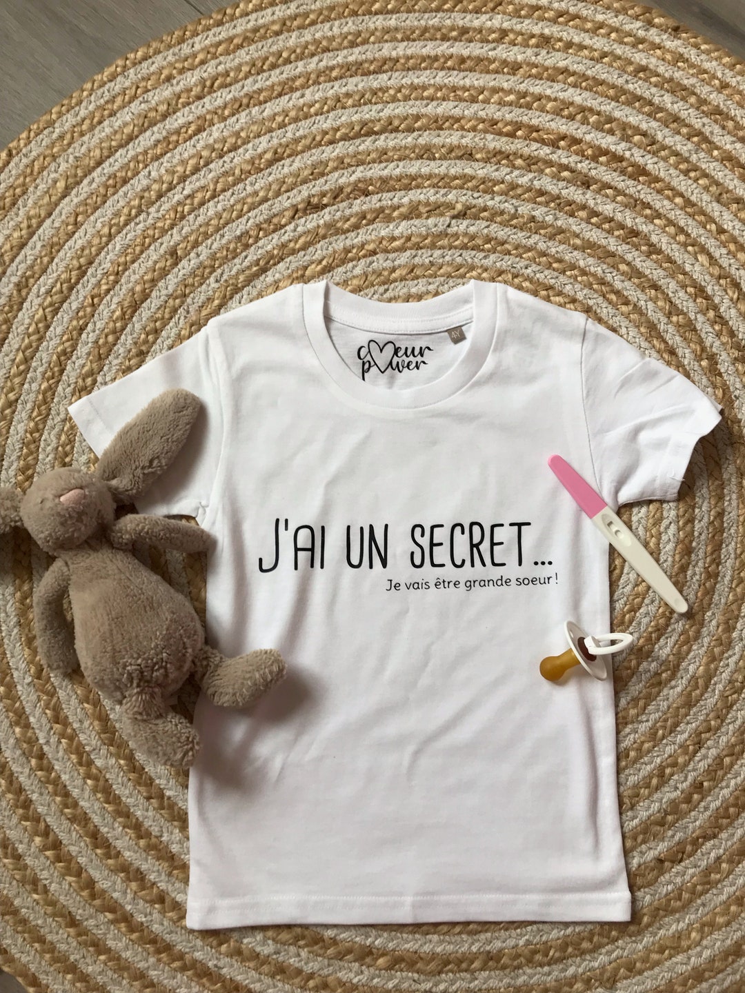 Bientot Grande Soeur T-shirt - J'ai Un Secret Je Vais Encore être Grande  Soeur - Assortis Moi Je Vais Etre Grande Soeur, image size:1080x1440