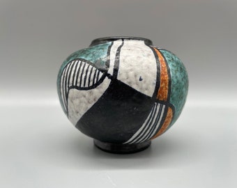 Bauhaus Theodor Bogler Vase, Wilhelm Herkenroth Studio Keramik