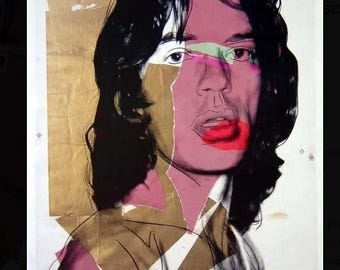 Andy Warhol Mick Jagger MUMOK Poster 1975, After the Original, Screenprint and Acetate, 2010 Lithograph