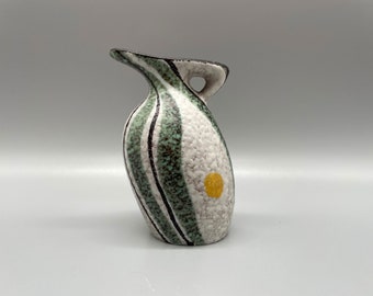 Beautifully shaped small Domino vase like Milano by Ruscha West German art ceramics 1950s
