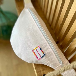 Handmade pink cotton fanny pack