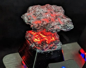 Nuke/Mushroom Cloud Backlit Artisan Keycap for Cherry MX Keycap Mechanical Gaming Keyboards