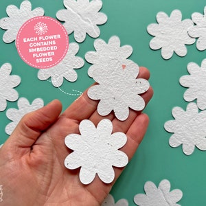 Plantable Seed Paper Flowers Baby Shower Favours, Plantable Wildflower Seed Paper Wedding Favours, Plantable Seed Favours Bulk Wedding Gift