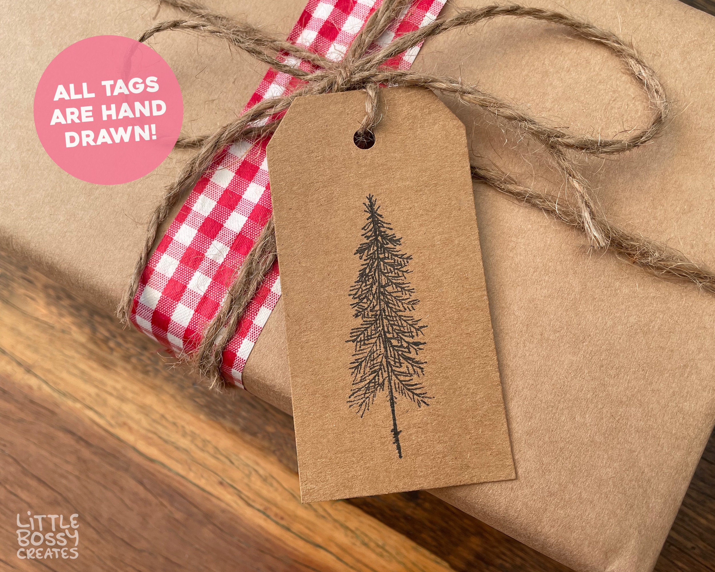 Christmas Kraft Paper Tags Gift Wrapping Tag Kraft Paper Tag - Temu