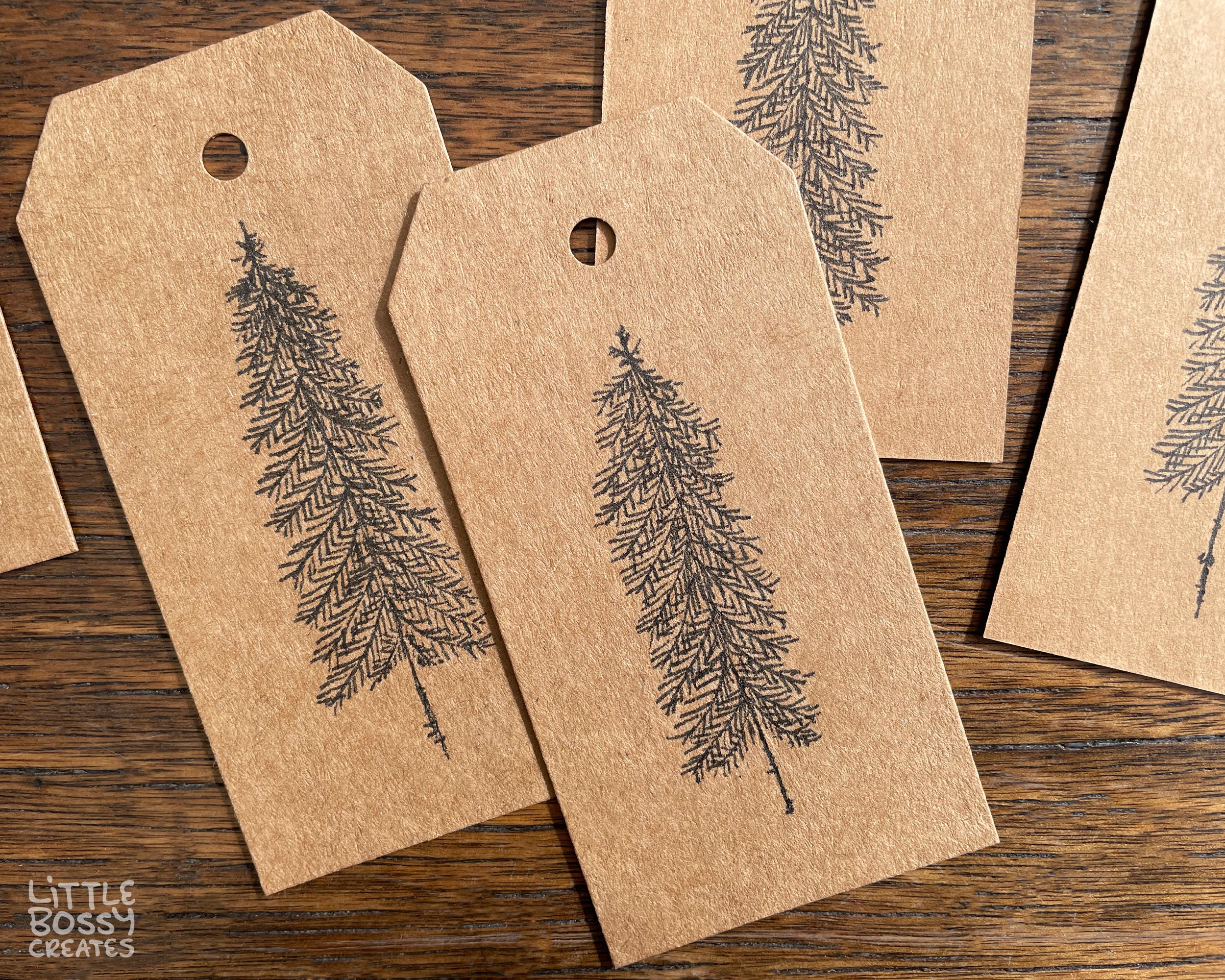 Rustic Christmas Gift Tags With Strings, Bear Christmas Tags for