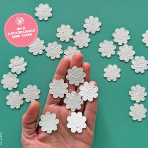 Mini Plantable Seed Paper Flowers, Plantable Wedding Seed Favours Flowers, Plantable Baby Shower Favours Seed Paper Flowers Seed Favor Bulk