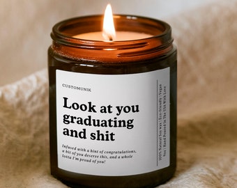 Personalized Graduation Gift, Bachelors Graduation Gift, Masters Graduation, Nursing School Grad, Funny Grad Candle 9oz Gift For Nurse