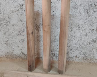 Patas cilíndricas de madera de nogal para mesa (juego de 4) – 7,6 cm de ancho, kit de montaje