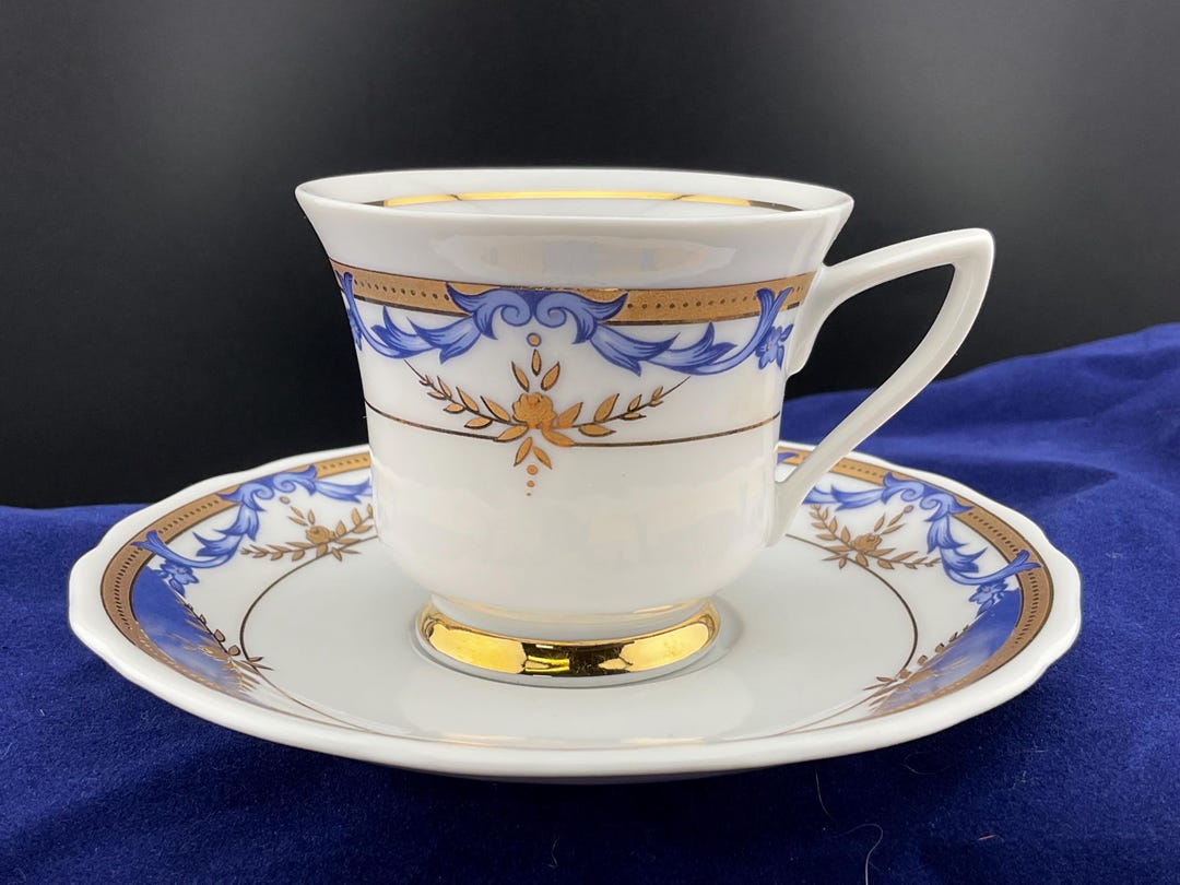 demitasse-cup-and-saucer-czech-porcelain-blue-and-gold-etsy