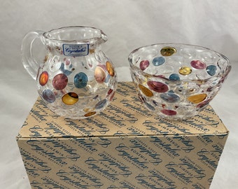 Mid Century Modern Münz Zucker und Milchkännchen Set