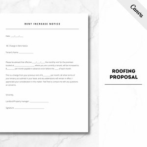 Rental Increase Notice, Rent Increase Form, Editable, Rent Increase Notice, Rent Increase Template, Rental Increase PDF, PDF File, Template