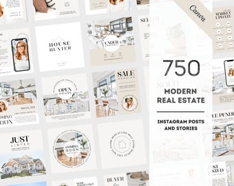 Realtor Social Media Templates, Realtor Instagram Posts, Realtor Social Media, Instagram Canva Template, Realtor Templates, Story