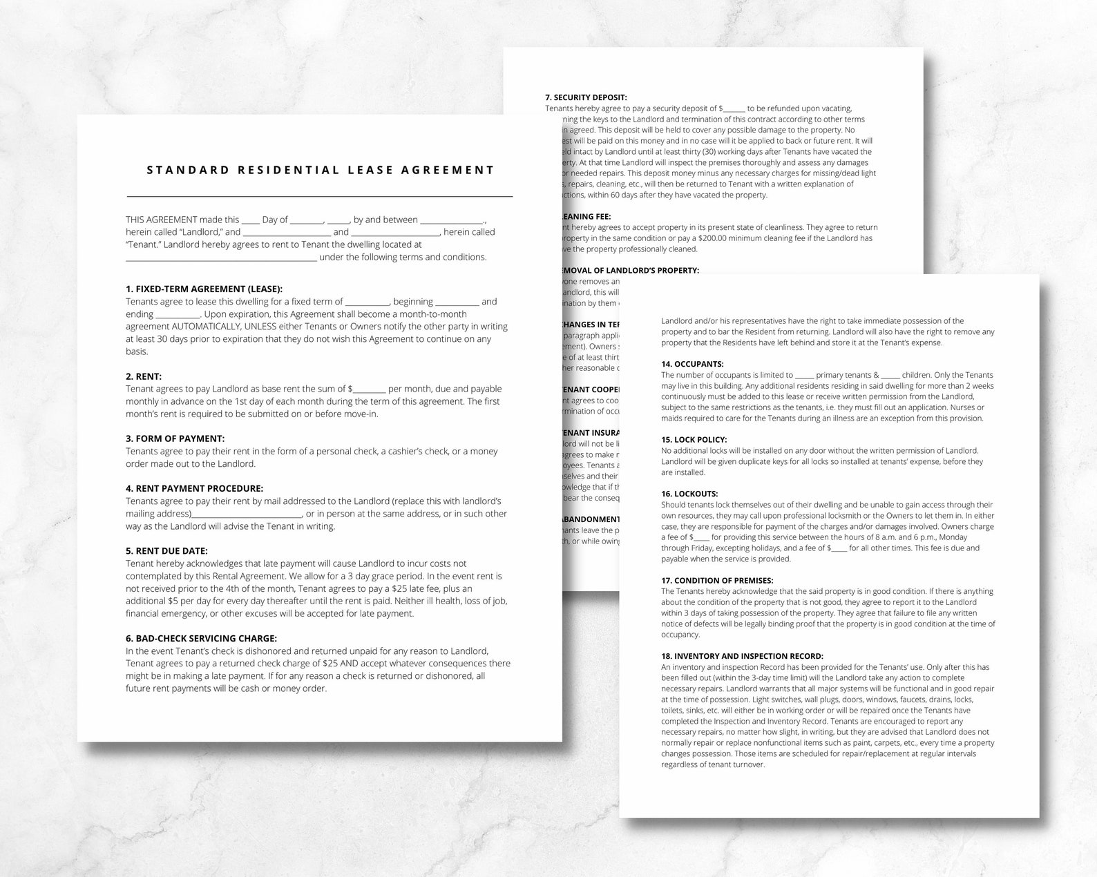 Residential Lease Agreement Standard Lease Agreement Lease Form Home residential-lease-agreement-standard-lease-agreement-lease-form-home