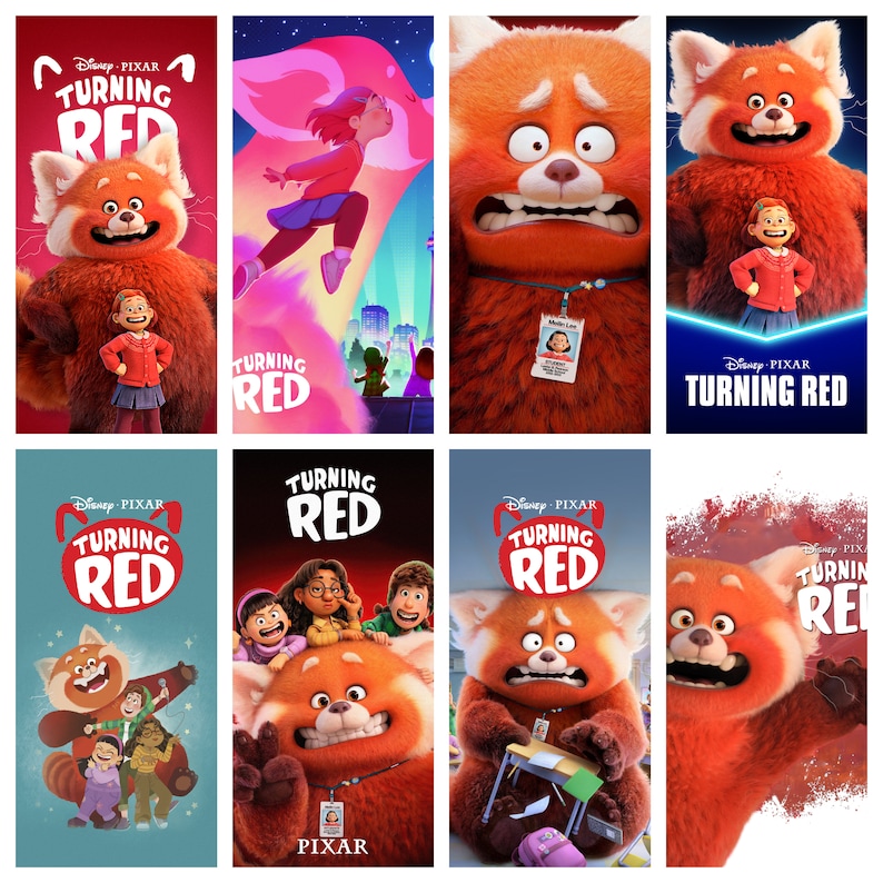 Turning Red Poster Turning Red Digital Movie Poster Download Etsy Norway