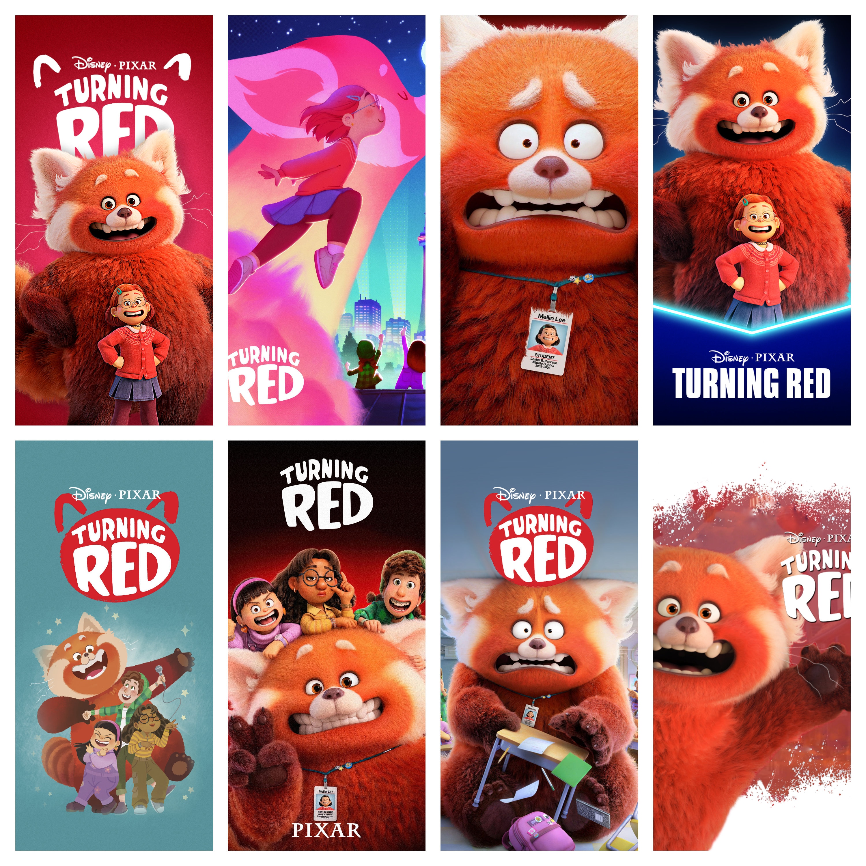 Turning Red Poster Turning Red Digital Movie Poster Download Etsy