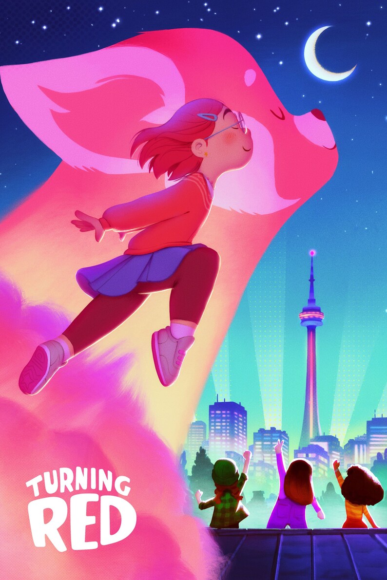 Turning Red Poster Turning Red Digital Movie Poster Download Etsy Norway
