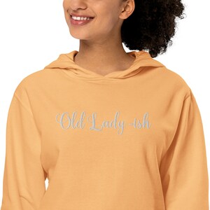 Old Lady ish Unisex midweight hoodie