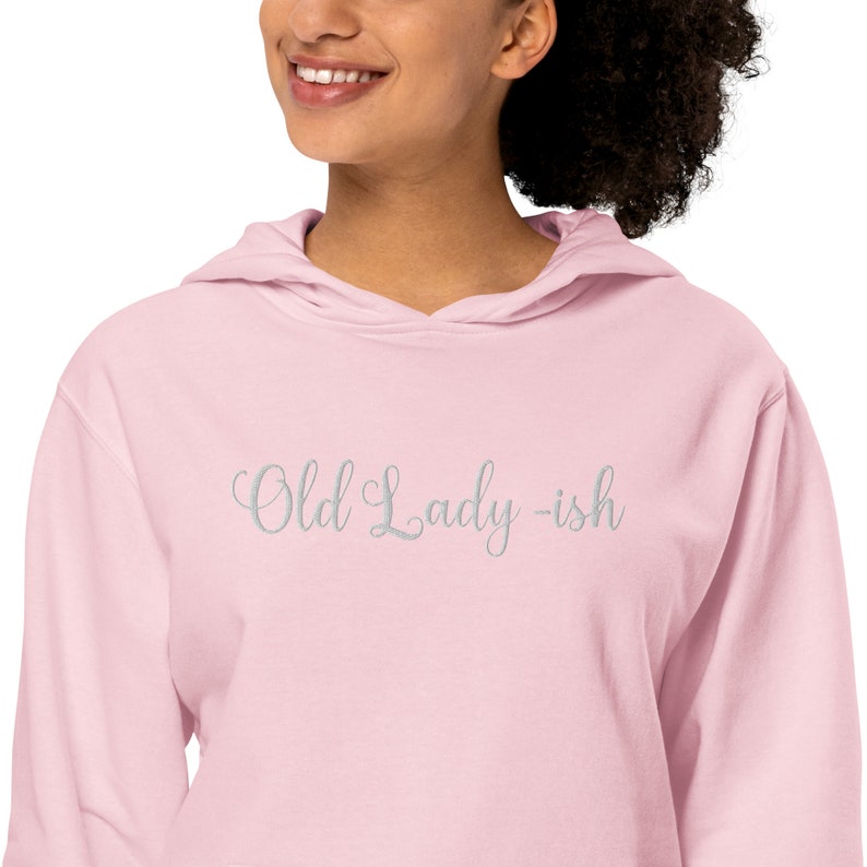 Old Lady ish Unisex midweight hoodie