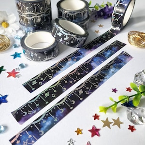 Galactic Sky HOLO  | Washi Tape | Cute Space Washi Tape | Scrapbooking | Journaling | Spacecore | Stationery | 15mm x 10m | Space