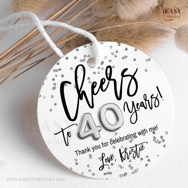 Cheers to 40 Years - Etsy