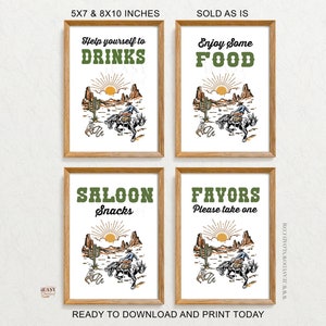 First Rodeo Birthday Signs: Cowboy Party Decor (Digital Download)