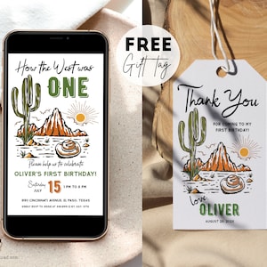 Wild West First Birthday Invitation: Rodeo Theme (Editable Template)