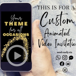 CUSTOM Animated Video Invite for all Occasions, Birthday Mobile Animated Video Invite, Birthday Celebration Invitation for All ages AP6