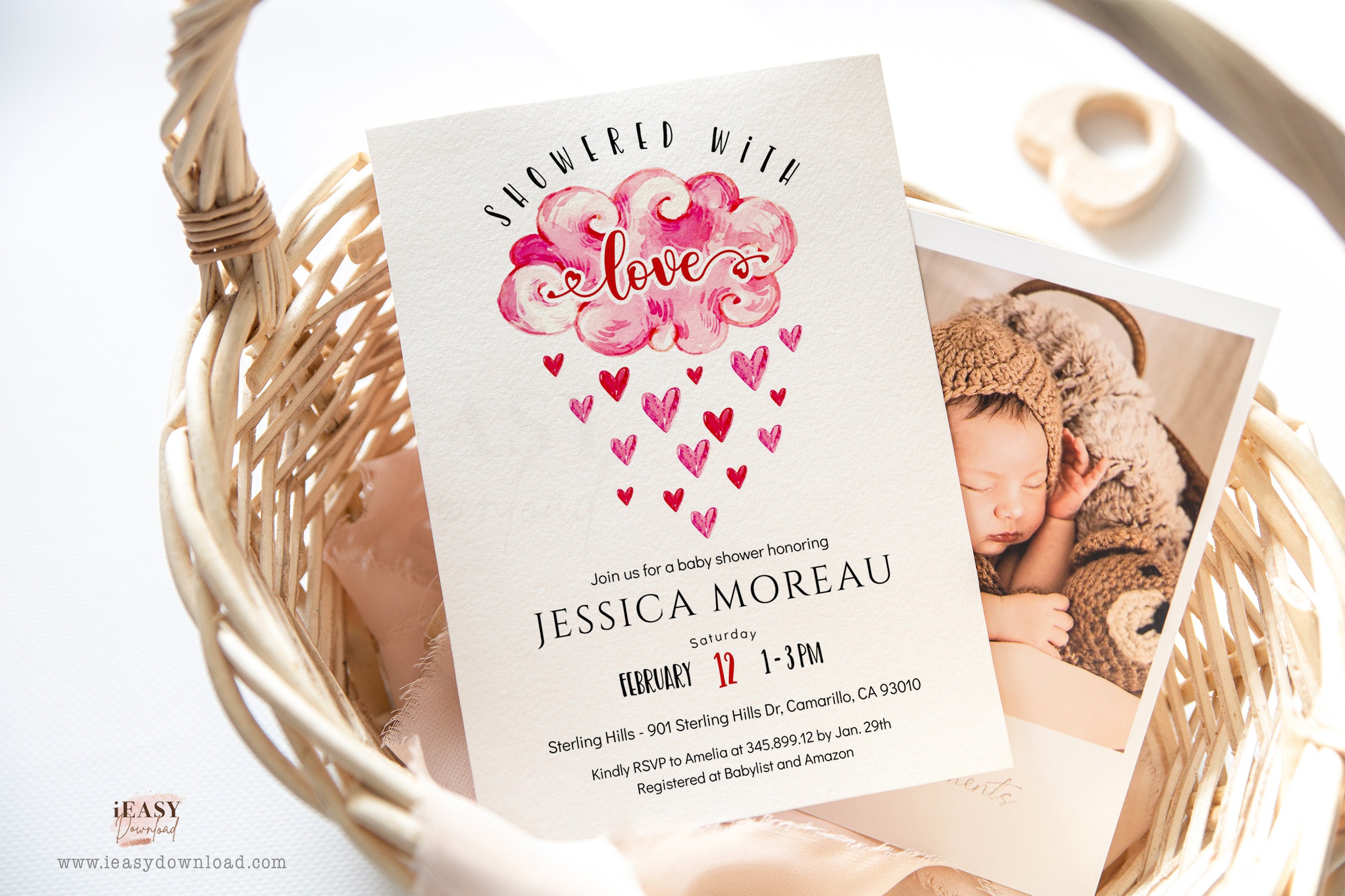 showered with love baby shower invitations