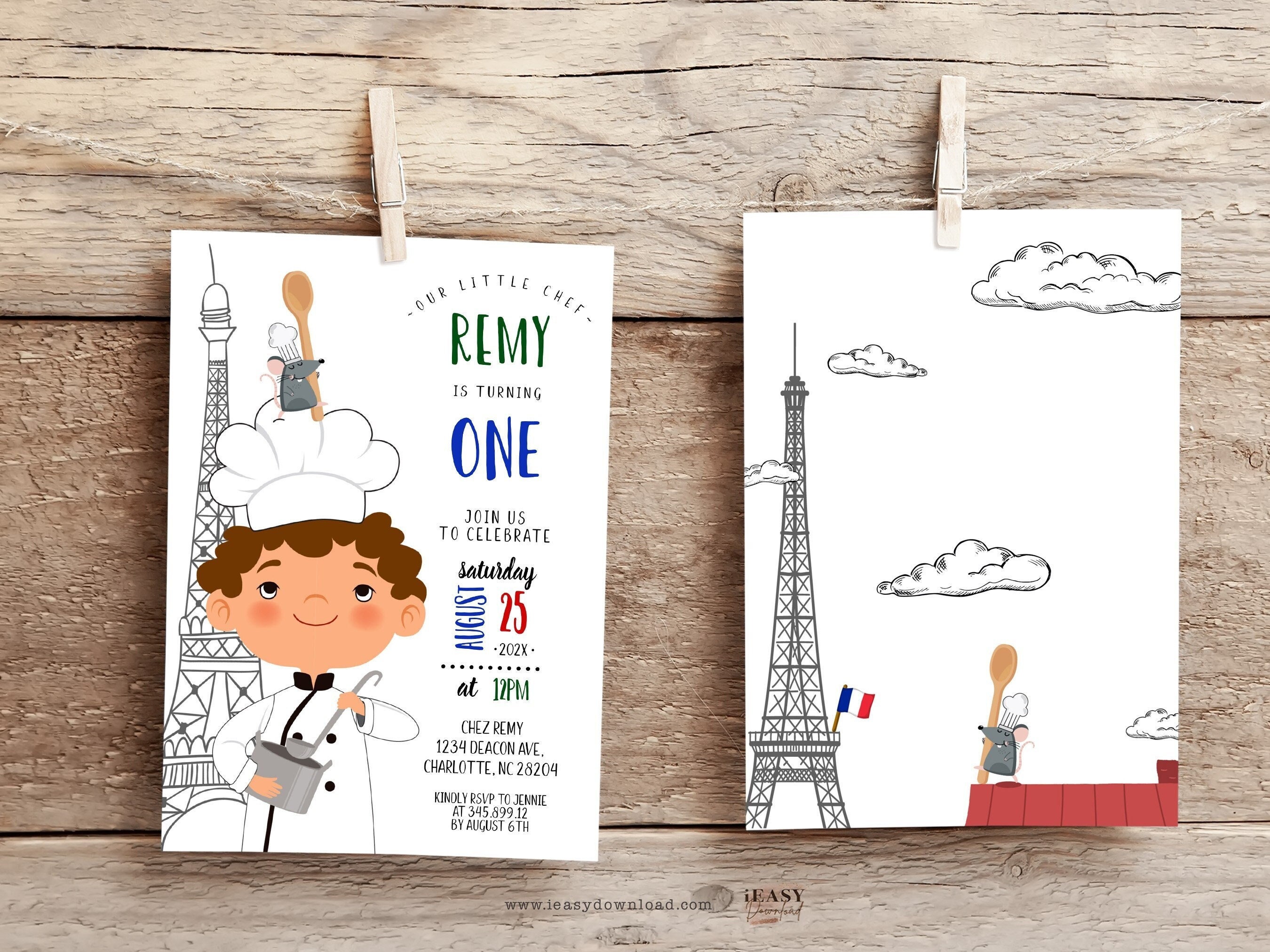 Creative Converting 324657 Little Chef Party Invitations En