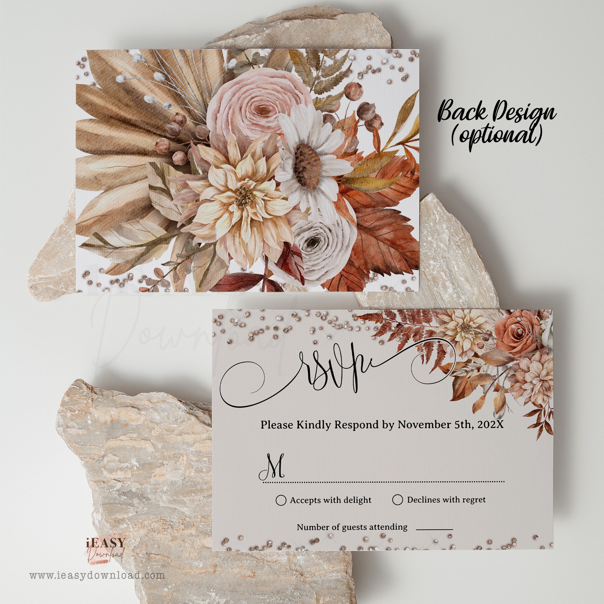 Editable Joint Birthday Invitations Let's Celebrate Autumn Etsy