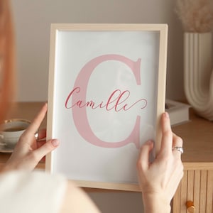Girl Room Decor Watercolor Name Sign