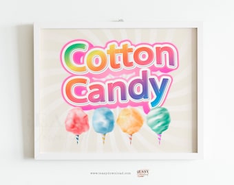 Cotton Candy Sign Printable - Etsy