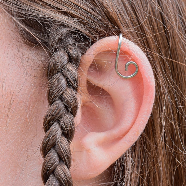 Simple Swirl Ear Cuff  Silver, Gold, & Copper fairy/elf ear cuff