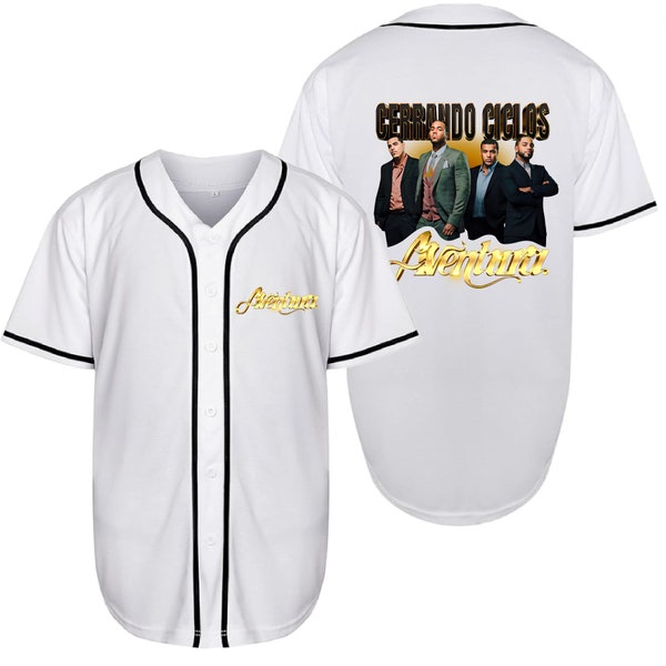 Aventura Jersey, Custom Baseball Jersey Shirt, Cerrando Ciclos Tour 2024, Button Down Shirts, Aventura Tour