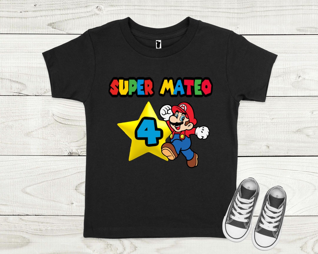 Super Mario Shirts, Custom Birthday Shirt, Mario Bros. Tshirts