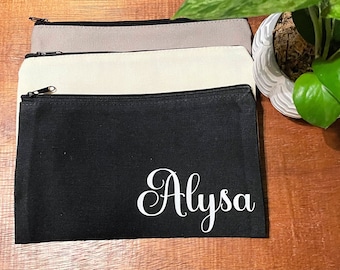 Personalized Pencil Case, Makeup Bag, Custom Cosmetic Bag, Toiletry Bag, Personalized Gift, Birthday Gift for her