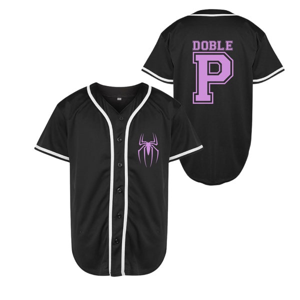 Doble P Jersey, Custom Baseball Jersey Shirt, Peso Pluma Shirt, Doble P Tour Custom Jerseyshirt, Button Down Shirts