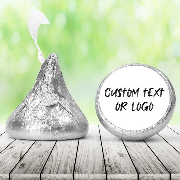 Custom Hershey Kiss Stickers, Candy Kiss Labels, Personalized Party Favors, Chocolate Kiss Stickers, Printed Candy Stickers