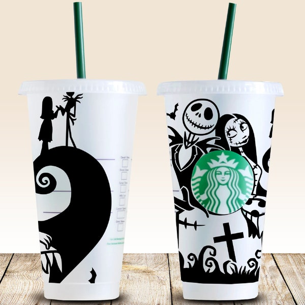 Jack and Sally Starbucks Cup Etsy