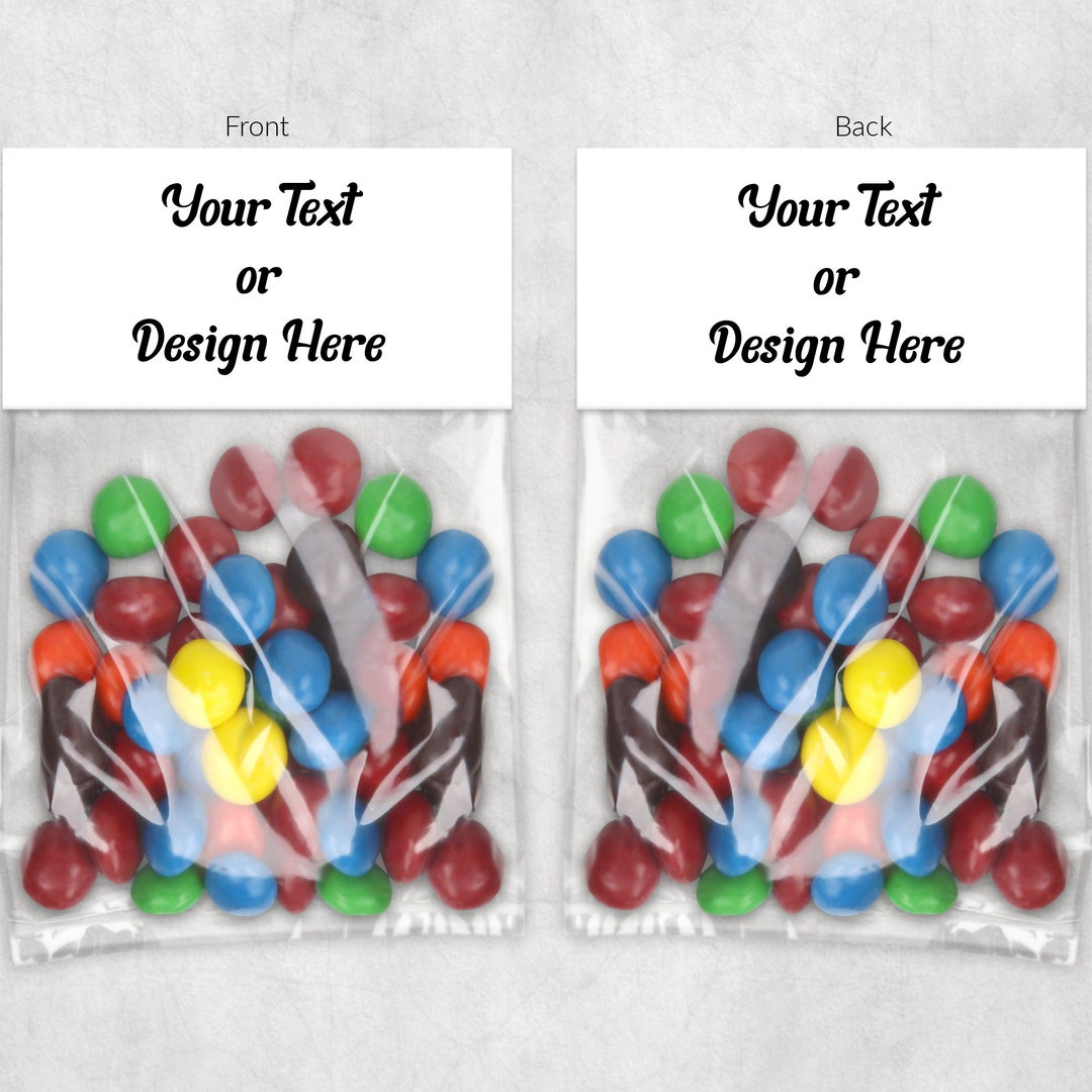 Treat Bag Topper, Trail Mix Bag Toppers, Personalized Party Favors