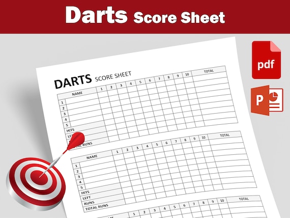 Printable Dart Score Sheets Printable Free Templates Printable Dart Score Sheets Printable Free Templates