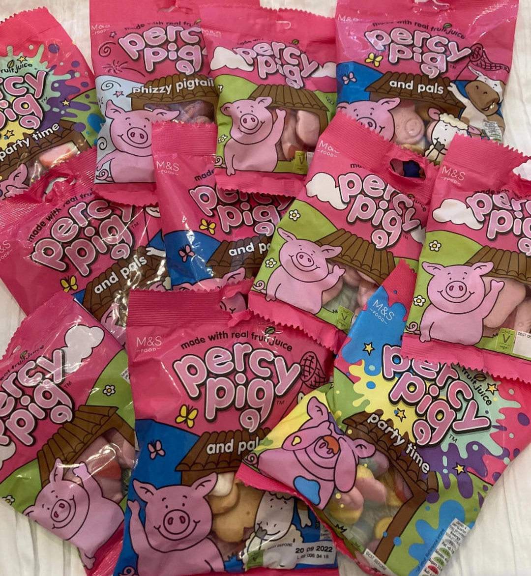 20 Assorted Packets of Percy Pig Gummies Etsy